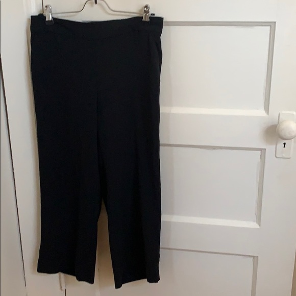 Loft Pull On Wide Leg Pants in Black Size Small - Picture 2 of 3